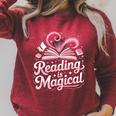 Book Reading Reading Is Magical Raglan Sleeve Sweatshirt Heather Dust