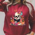 Book Reading Skull Skeleton Flowers Floral Bookish Butterfly Raglan Sleeve Sweatshirt Heather Dust Book Reading Skull Skeleton Flowers Floral Bookish Butterfly Raglan Sleeve Sweatshirt Heather Dust