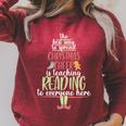 Book Reading Snow Books Are Calling Raglan Sleeve Sweatshirt Heather Dust