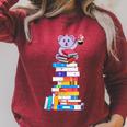 Book Reading Tea Coffee Kawaii Bookworm Koala Raglan Sleeve Sweatshirt Heather Dust
