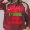 Book Restorer Pajama Christmas Raglan Sleeve Sweatshirt Heather Dust