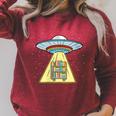 Book Shelf Ufo Abduction Raglan Sleeve Sweatshirt Heather Dust