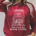 Take Me To The Book Store Bookshop Lover Raglan Sleeve Sweatshirt Heather Dust