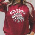 Book T-Rex Dino Bookworm Reading Book Dinosaur Raglan Sleeve Sweatshirt Heather Dust Book T-Rex Dino Bookworm Reading Book Dinosaur Raglan Sleeve Sweatshirt Heather Dust
