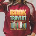 Book Trovert Introvert Reader Raglan Sleeve Sweatshirt Heather Dust