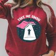 Book UFO Take Me Away Reader Bookaholic Love Books Raglan Sleeve Sweatshirt Heather Dust