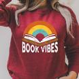 Book Vibes Bookworm Writer Raglan Sleeve Sweatshirt Heather Dust