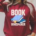Book Whisperer Library Books Raglan Sleeve Sweatshirt Heather Dust