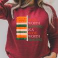 A Book Worth Banning Is a Book Worth Reading Banned Books Raglan Sleeve Sweatshirt Heather Dust