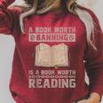 Book Worth Banning Is A Book Worth Reading Readers Raglan Sleeve Sweatshirt Heather Dust