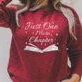Bookaholic Saying About Books Just One More Chapter Raglan Sleeve Sweatshirt Heather Dust