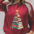 All Booked For Christmas Book Raglan Sleeve Sweatshirt Heather Dust
