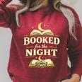 Booked For The Night Reading Quote Book Lovers Raglan Sleeve Sweatshirt Heather Dust