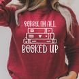 All Booked Up Reading Book Lover Librarian Pun Raglan Sleeve Sweatshirt Heather Dust All Booked Up Reading Book Lover Librarian Pun Raglan Sleeve Sweatshirt Heather Dust