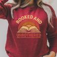 Booked And Unbothered For Readers And Book Lovers Raglan Sleeve Sweatshirt Heather Dust