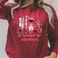 All Booked For Valentines Coquette Bow Book Lover Bookworm Raglan Sleeve Sweatshirt Heather Dust All Booked For Valentines Coquette Bow Book Lover Bookworm Raglan Sleeve Sweatshirt Heather Dust