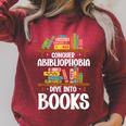 Bookish Book Lover Bookworm Abibliophobia Raglan Sleeve Sweatshirt Heather Dust