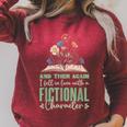 Bookish Fictional Character Book Lover Raglan Sleeve Sweatshirt Heather Dust