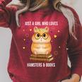 Bookish Girl Present Just a Girl Who Loves Hamster And Books Raglan Sleeve Sweatshirt Heather Dust Bookish Girl Present Just a Girl Who Loves Hamster And Books Raglan Sleeve Sweatshirt Heather Dust