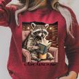 Bookish Mom Raccoon I Live Here Now Library Book Lover Raglan Sleeve Sweatshirt Heather Dust Bookish Mom Raccoon I Live Here Now Library Book Lover Raglan Sleeve Sweatshirt Heather Dust
