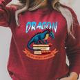Booknerd Easily Distracted By Dragons And Books Dragon Lover Raglan Sleeve Sweatshirt Heather Dust