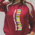 Books Are My Anatomy Spine Backbone Bookworm Reading Raglan Sleeve Sweatshirt Heather Dust