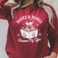 Books & Bones Forever My Type Skull Premium Tri-Blend Raglan Sleeve Sweatshirt Heather Dust