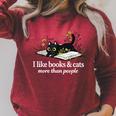 I Like Books & Cats More Than People Cat Book Lover Reading Raglan Sleeve Sweatshirt Heather Dust I Like Books & Cats More Than People Cat Book Lover Reading Raglan Sleeve Sweatshirt Heather Dust