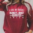 Books Babes Burritos Booklover Bookworm Single Thick Raglan Sleeve Sweatshirt Heather Dust Books Babes Burritos Booklover Bookworm Single Thick Raglan Sleeve Sweatshirt Heather Dust