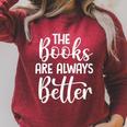 Books Book Reading Reader Bookworm Librarian Raglan Sleeve Sweatshirt Heather Dust