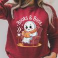 Books And Boos Reading Ghost Premium Tri-Blend Raglan Sleeve Sweatshirt Heather Dust Books And Boos Reading Ghost Premium Tri-Blend Raglan Sleeve Sweatshirt Heather Dust