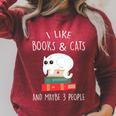 I Like Books Cats And Maybe 3 People Books & Cats Performance Raglan Sleeve Sweatshirt Heather Dust