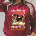 Books And My Chiweenie Owner Chiweenie Lover Raglan Sleeve Sweatshirt Heather Dust