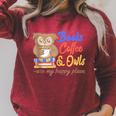 Books Coffee & Owls Are My Happy Place Book Lovers Raglan Sleeve Sweatshirt Heather Dust Books Coffee & Owls Are My Happy Place Book Lovers Raglan Sleeve Sweatshirt Heather Dust