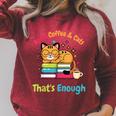Books Coffee And Cats Thats Enough Cat Lover Raglan Sleeve Sweatshirt Heather Dust