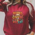 Books Coffee Repeat Cozy Reading Lifestyle Premium Tri-Blend Raglan Sleeve Sweatshirt Heather Dust