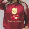 Books Are Cool Fun Reading Premium Raglan Sleeve Sweatshirt Heather Dust