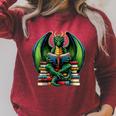 Books Dragon Reading Book Raglan Sleeve Sweatshirt Heather Dust Books Dragon Reading Book Raglan Sleeve Sweatshirt Heather Dust