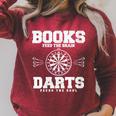 Books Feed The Brain Darts Feeds The Soul Raglan Sleeve Sweatshirt Heather Dust Books Feed The Brain Darts Feeds The Soul Raglan Sleeve Sweatshirt Heather Dust