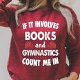 Books And Gymnastics Cute Girl's Premium Raglan Sleeve Sweatshirt Heather Dust