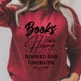 Books Helping Introvert Avoid Conversation Since 1454 Raglan Sleeve Sweatshirt Heather Dust