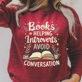 Books Helping Introverts Avoid Conversation Introvert Raglan Sleeve Sweatshirt Heather Dust Books Helping Introverts Avoid Conversation Introvert Raglan Sleeve Sweatshirt Heather Dust