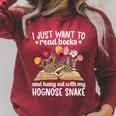 Books And My Hognose Snake Owner Hognose Snake Lover Raglan Sleeve Sweatshirt Heather Dust