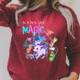 Books Are Magic Fantasy Bookworm Raglan Sleeve Sweatshirt Heather Dust