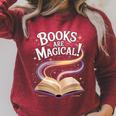 Books Are Magical Raglan Sleeve Sweatshirt Heather Dust