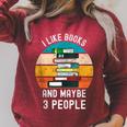 I Like Books And Maybe 3 People Vintage Retro Book Lover Raglan Sleeve Sweatshirt Heather Dust I Like Books And Maybe 3 People Vintage Retro Book Lover Raglan Sleeve Sweatshirt Heather Dust