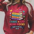 I Have Too Many Books Said No One Ever Reader Raglan Sleeve Sweatshirt Heather Dust I Have Too Many Books Said No One Ever Reader Raglan Sleeve Sweatshirt Heather Dust