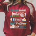 Too Many Books Not Enough Shelves Book Club Raglan Sleeve Sweatshirt Heather Dust