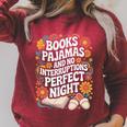 Books And Pajamas Book Lover Reading Humor Librarian Premium Tri-Blend Raglan Sleeve Sweatshirt Heather Dust