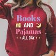 Books And Pajamas Book Pajama Raglan Sleeve Sweatshirt Heather Dust